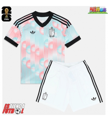 Bélgica Segunda Equipación Niños Mundial 2026 Manga Corta (+ Pantalones cortos)